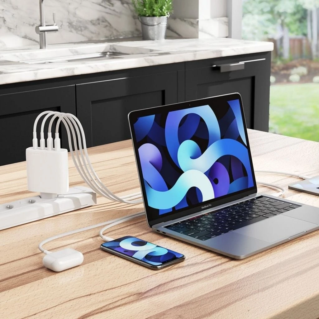 Alogic - Rapid Power 100W GaN Charger 4-port Inc. 2 M USB-C Charging Cable 2 Alogic - Rapid Power 100W GaN Charger 4-port Inc. 2 M USB-C Charging Cable - Afbeelding 2