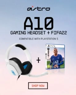 ​ASTRO - A10 Headset PS5 Compatible - WHITE + FIFA 22 Game Bundle -Elektronicawinkel astro a10 headset ps5 compatible white fifa 22 game bundle 2