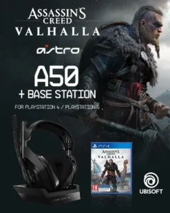 ASTRO - A50 Wireless + Base Station For PS4/PC - GEN4 & Assassin’s Creed: Valhalla PS4 - Bundle