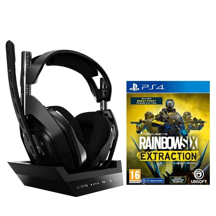 Astro - A50 Wireless + Base Station & Tom Clancy's Rainbow Six: Extraction (PS4) - Bundle 1 Astro - A50 Wireless + Base Station & Tom Clancy's Rainbow Six: Extraction (PS4) - Bundle