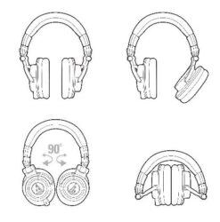 Audio-technica Audio Technica ATH-M50X Headphones - Black -Elektronicawinkel audio technica ath m50x headphones black 3