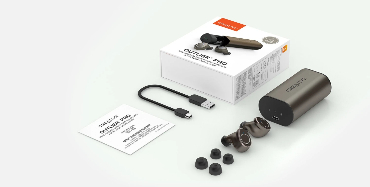 Creative - Outlier Pro TWS In-Ear ANC, Black 2 Creative - Outlier Pro TWS In-Ear ANC, Black - Afbeelding 2