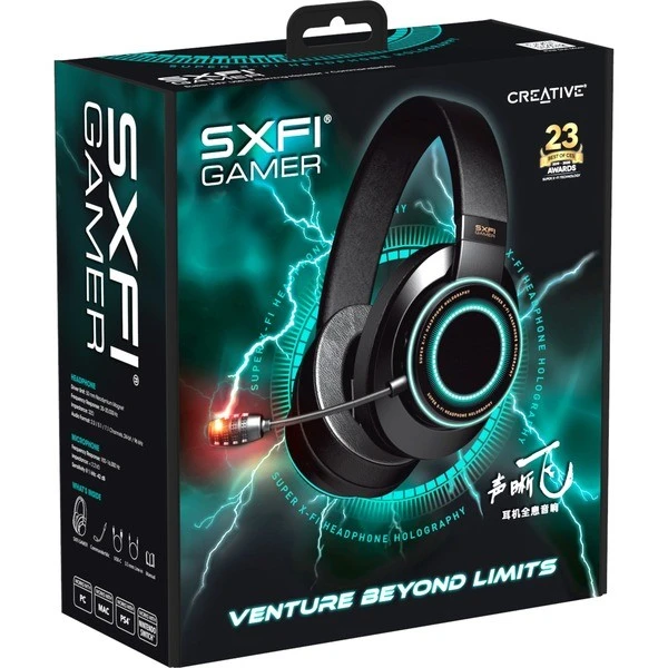 Creative - SXFI USB-C Gaming Headset, Black 3 Creative - SXFI USB-C Gaming Headset, Black - Afbeelding 3