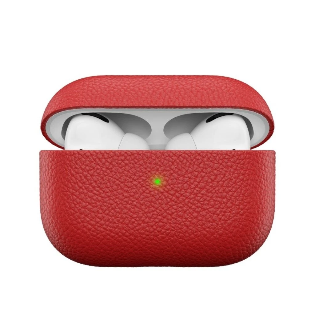 KeyBudz - PodSkinz Artisan Series Leather Case - Handcrafted Leather Case For Your Airpods Pro (Color: Red) 2 KeyBudz - PodSkinz Artisan Series Leather Case - Handcrafted Leather Case For Your Airpods Pro (Color: Red) - Afbeelding 2