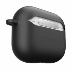KeyBudz - PodSkinz HyBridShell Series Keychain Case - Premium Hard Shell Triple Layer Case For Your Airpods 3 (Color: Black) -Elektronicawinkel keybudz podskinz hybridshell series keychain case premium hard shell triple layer case for your airpods 3 color black 3