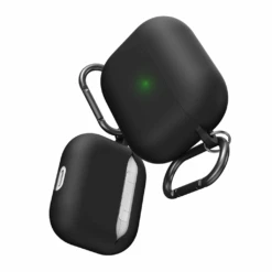 KeyBudz - PodSkinz HyBridShell Series Keychain Case - Premium Hard Shell Triple Layer Case For Your Airpods 3 (Color: Black) -Elektronicawinkel keybudz podskinz hybridshell series keychain case premium hard shell triple layer case for your airpods 3 color black 5