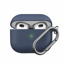 KeyBudz - PodSkinz HyBridShell Series Keychain Case - Premium Hard Shell Triple Layer Case For Your Airpods 3 (Color: Midnight BlueBlue) -Elektronicawinkel keybudz podskinz hybridshell series keychain case premium hard shell triple layer case for your airpods 3 color midnight blueblue 3