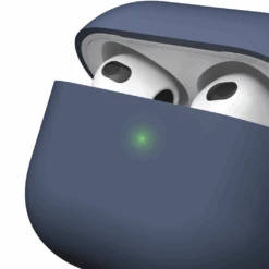 KeyBudz - PodSkinz HyBridShell Series Keychain Case - Premium Hard Shell Triple Layer Case For Your Airpods 3 (Color: Midnight BlueBlue) -Elektronicawinkel keybudz podskinz hybridshell series keychain case premium hard shell triple layer case for your airpods 3 color midnight blueblue 4