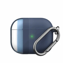 KeyBudz - PodSkinz HyBridShell Series Keychain Case - Premium Hard Shell Triple Layer Case For Your Airpods 3 (Color: Midnight BlueBlue) -Elektronicawinkel keybudz podskinz hybridshell series keychain case premium hard shell triple layer case for your airpods 3 color midnight blueblue 6
