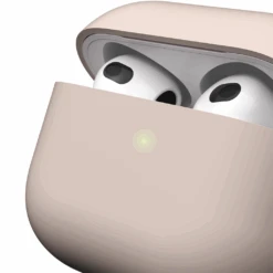 KeyBudz - PodSkinz HyBridShell Series Keychain Case - Premium Hard Shell Triple Layer Case For Your Airpods 3 (Color: Pastel Pink) -Elektronicawinkel keybudz podskinz hybridshell series keychain case premium hard shell triple layer case for your airpods 3 color pastel pink 5