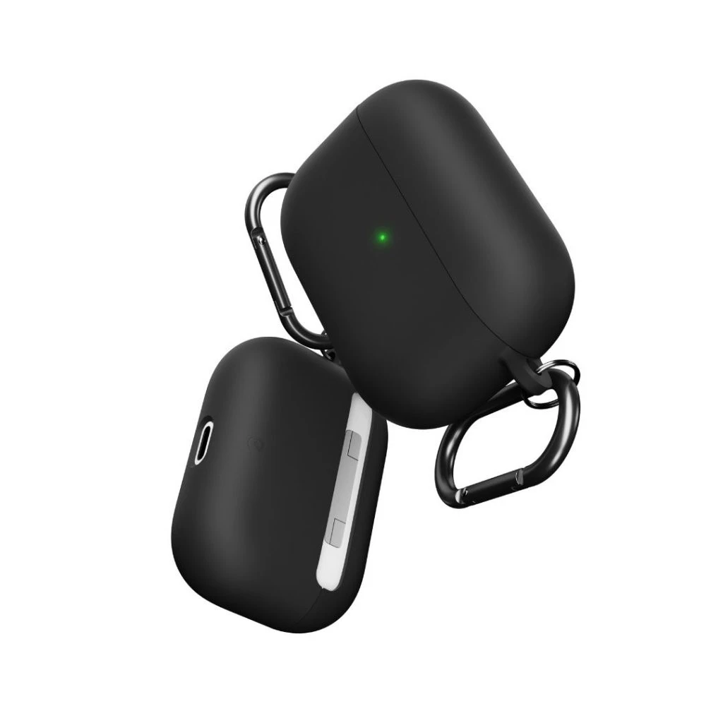 KeyBudz - PodSkinz HyBridShell Series Keychain Case - Premium Hard Shell Triple Layer Case For Your Airpods Pro (Color: Black) 2 KeyBudz - PodSkinz HyBridShell Series Keychain Case - Premium Hard Shell Triple Layer Case For Your Airpods Pro (Color: Black) - Afbeelding 2