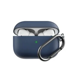 Keybudz - PodSkinz HyBridShell Series Keychain Case - Premium Hard Shell Triple Layer Case For Your Airpods Pro (Color: Midnight BlueBlue) -Elektronicawinkel keybudz podskinz hybridshell series keychain case premium hard shell triple layer case for your airpods pro color midnight blueblue 4