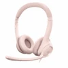 Logitech - H390 Wired Headset For PC/Laptop, Stereo Headphones With Noise Cancelling Microphone, USB-A, ROSE