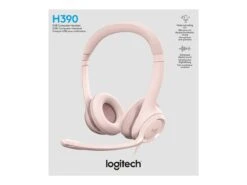 Logitech - H390 Wired Headset For PC/Laptop, Stereo Headphones With Noise Cancelling Microphone, USB-A, ROSE -Elektronicawinkel logitech h390 wired headset for pc laptop stereo headphones with noise cancelling microphone usb rose 7
