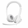 Logitech - H390 Wired Headset For PC/Laptop, Stereo Headphones With Noise Cancelling Microphone, USB-A WHITE