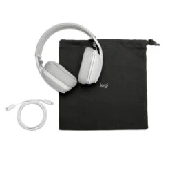 Logitech - Zone Vibe 100 Lightweight Wireless Over Ear Headphones - Noise Canceling Microphone - OFF WHITE -Elektronicawinkel logitech zone vibe 100 lightweight wireless over ear headphones noise canceling microphone off white 2