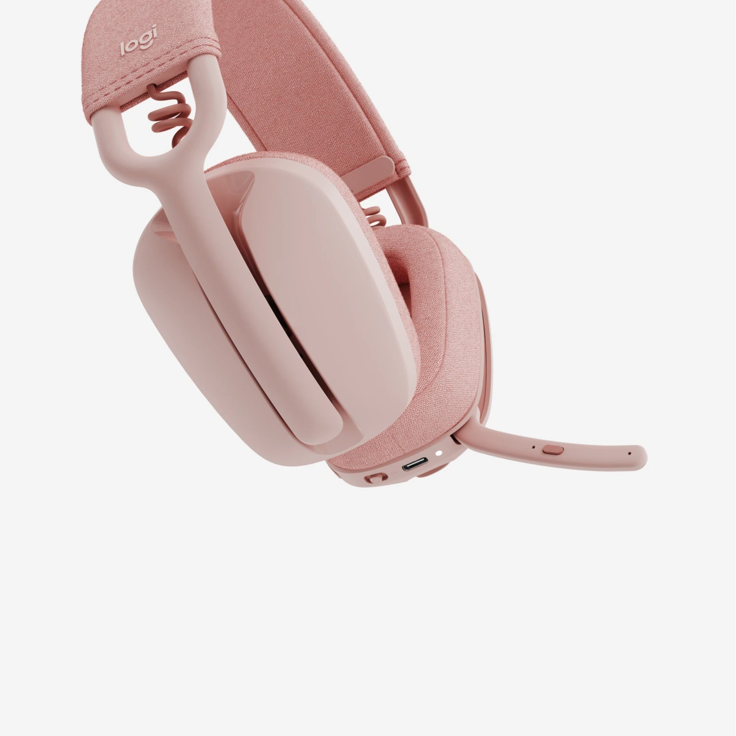 Logitech - Zone Vibe 100 Lightweight Wireless Over Ear Headphones - Noise Canceling Microphone - ROSE 2 Logitech - Zone Vibe 100 Lightweight Wireless Over Ear Headphones - Noise Canceling Microphone - ROSE - Afbeelding 2