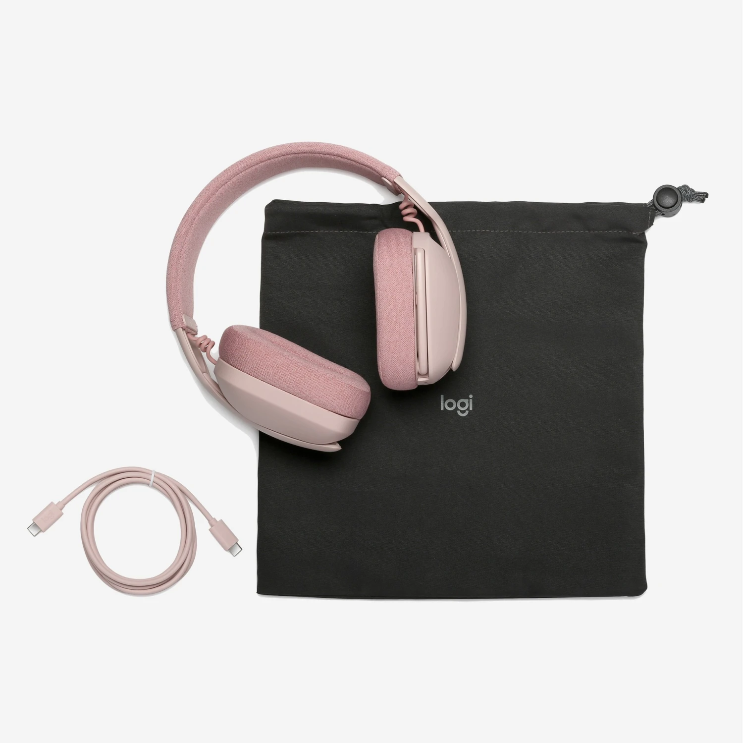 Logitech - Zone Vibe 100 Lightweight Wireless Over Ear Headphones - Noise Canceling Microphone - ROSE 3 Logitech - Zone Vibe 100 Lightweight Wireless Over Ear Headphones - Noise Canceling Microphone - ROSE - Afbeelding 3