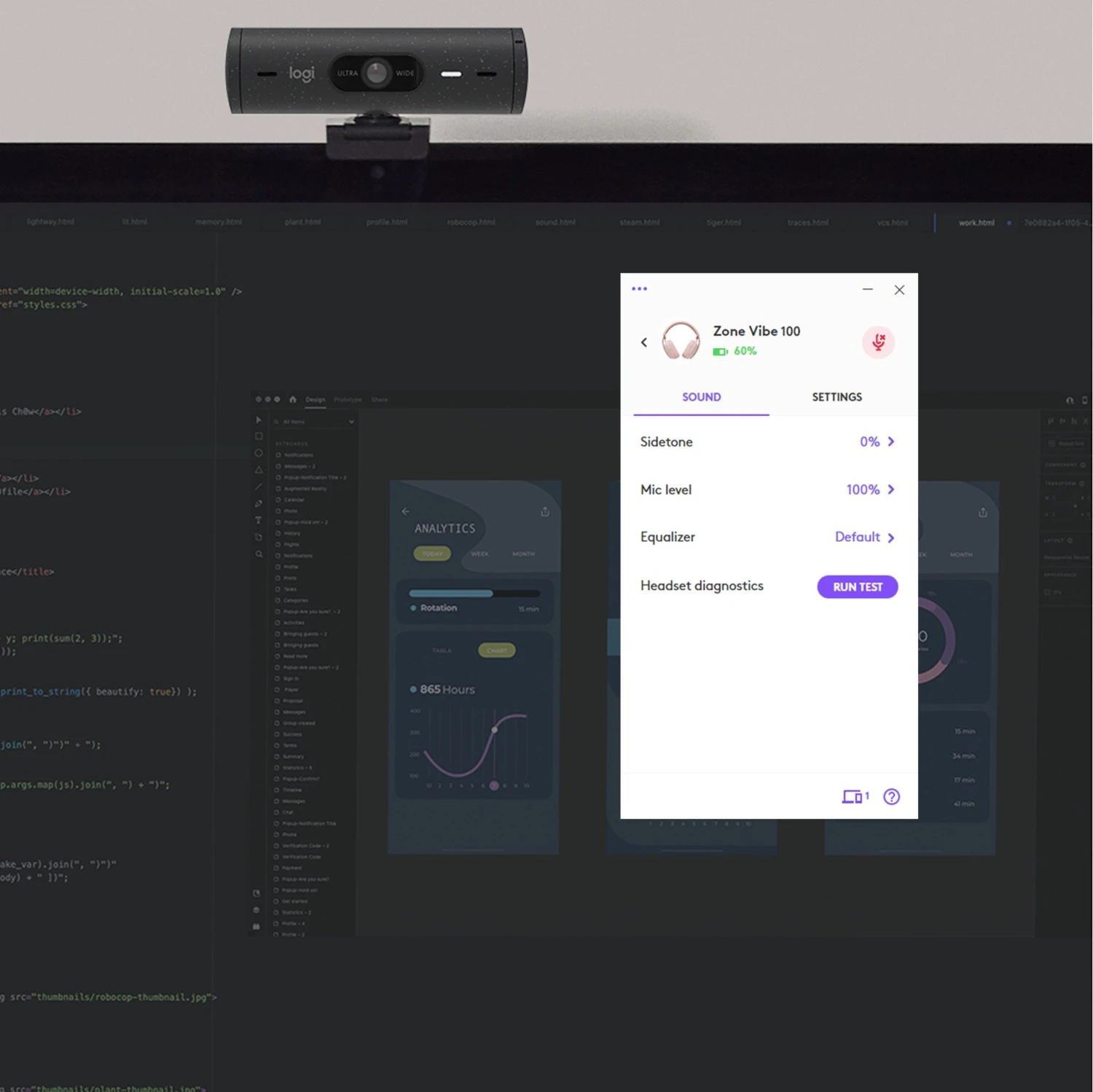 Logitech - Zone Vibe 100 Lightweight Wireless Over Ear Headphones - Noise Canceling Microphone - ROSE 4 Logitech - Zone Vibe 100 Lightweight Wireless Over Ear Headphones - Noise Canceling Microphone - ROSE - Afbeelding 4