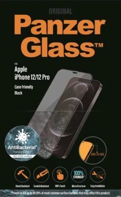 PanzerGlass - IPhone 12/12 Pro Case Friendly, Black -Elektronicawinkel panzerglass iphone 12 12 pro case friendly black 3